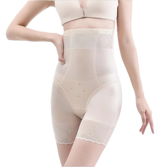 Curvear Slim Fit High Waisted Seamless Knitted Underwear for Women Buttocks Lifting Lace Patchwork Panties for Adults Use.