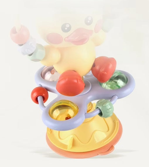 Curvear Baby Animal Rattle Table and Chair Suction Table Rattle Interactive Comfort Gripping Toy for0-3Years Baby Early Education Music.