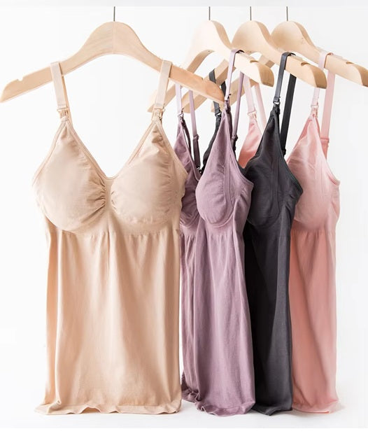 Curvear Nursing Bra Underwear Postpartum Tummy Tuck Body Shaping Suspender Feeding Vest Full Cup Breast Milk Underwear.