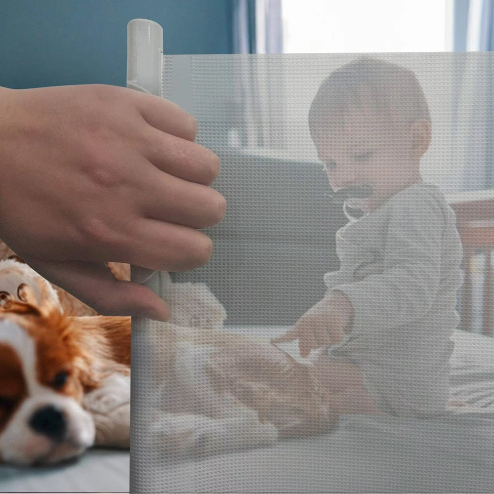 Curvear Gate for Stairs, Mom's Choice Awards Winner-Dog Gate for Doorways, Auto Close Safety Pet Gate for Dogs Indoor, Easy Install Pressure Mounted Child Gate with Walk.