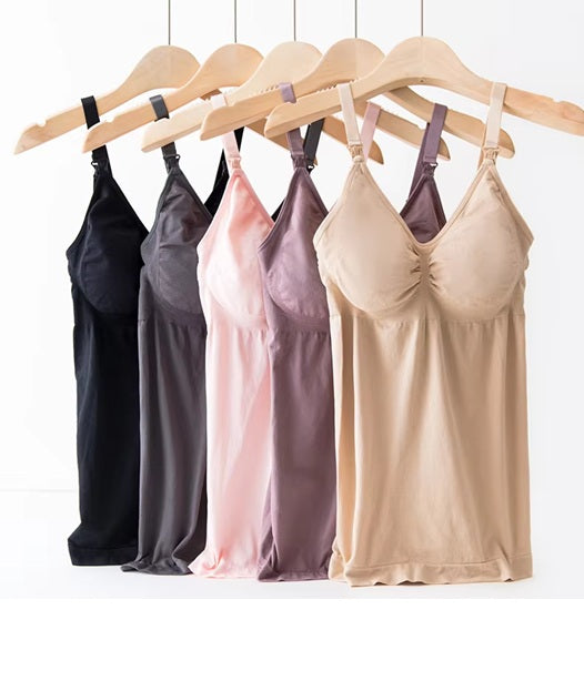 Curvear Nursing Bra Underwear Postpartum Tummy Tuck Body Shaping Suspender Feeding Vest Full Cup Breast Milk Underwear.