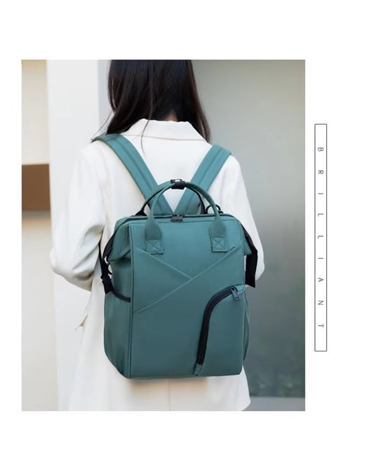 New Simple Casual Oxford Cloth Mommy Bag Water Repellent Large Capacity Backpack Push Stroller Carrying Mother and Baby Bag.