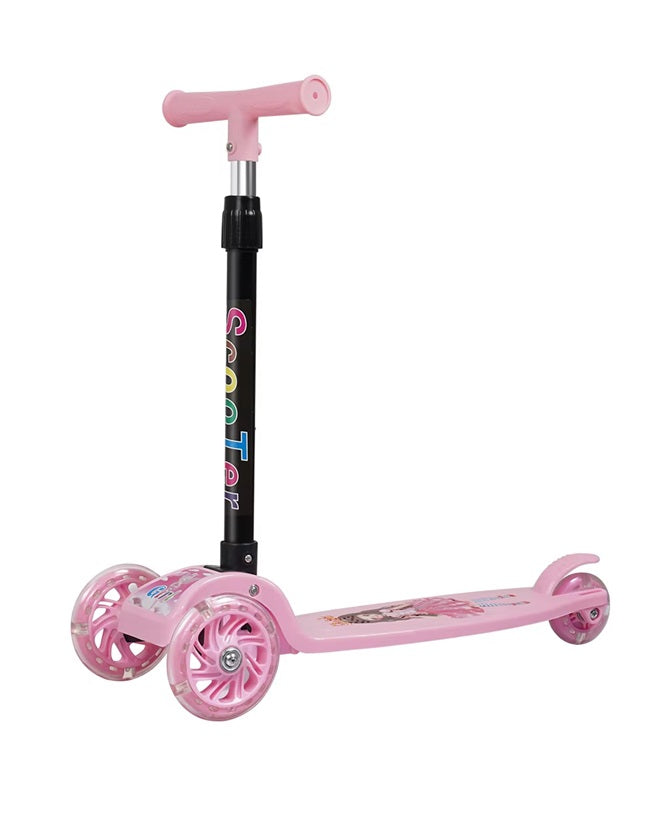 Curvear Baby Product Toys Children's Scooter Kids Balance Training Light Up 3 Wheels Foldable Kick Scooters For Kids Toddlers.