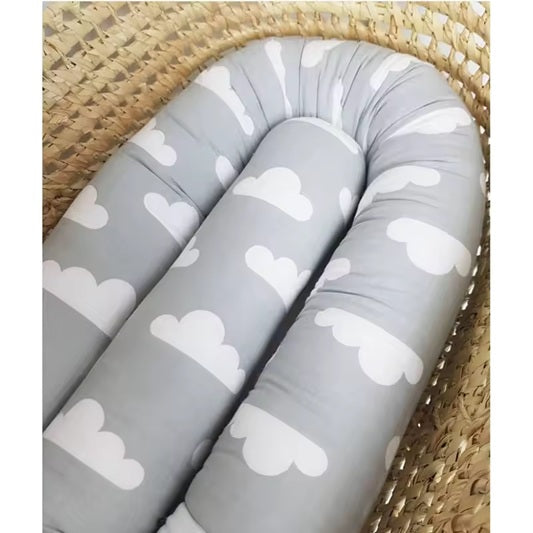 CURVEAR ®️Long Baby Bed Bumper Infant Protector Pillow Crib Bumpers Baby Bedding Set Babes Cot Fence Cushion Baby Decoration Room 200cm.