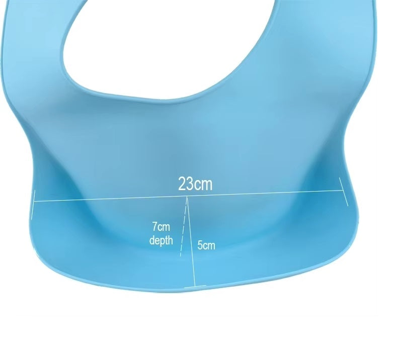 CURVEAR®️premium Adjustable Baby Silicone Bib, Waterproof, Soft Feeding Cloth for Newborns, Toddlers, Drooling Protection. Set of 2.
