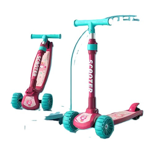 Curvear Children baby kids scooters luminous wheel outdoor 3 three wheels 2 in 1. toys kick scooters foot scooter