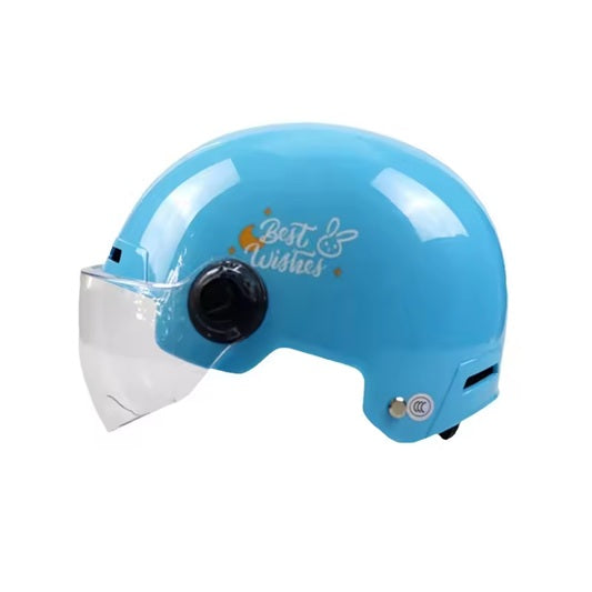Children's Helmet 3C Certified Boys Cartoon Electric Car Safety Helmet Girls Riding Half Helmet All Seasons Universal.