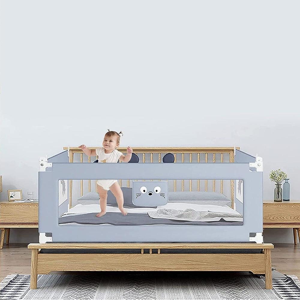Curvear Baby Safety Bed Rail, Adjustable Child Bedside Barrier for Toddler Protection and Safety