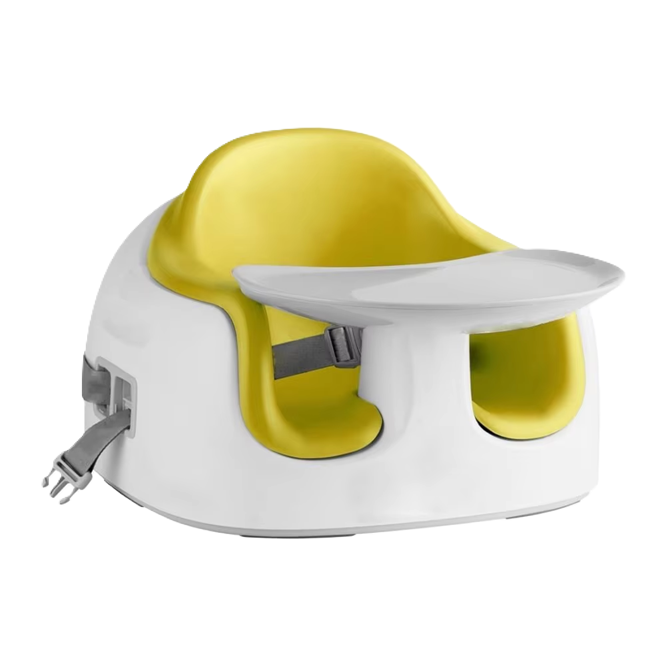 Curvear Portable Baby Floor Seat with Tray, Infant Sit-Up Activity Chair for Eating, Playtime, and Support, Easy Travel.