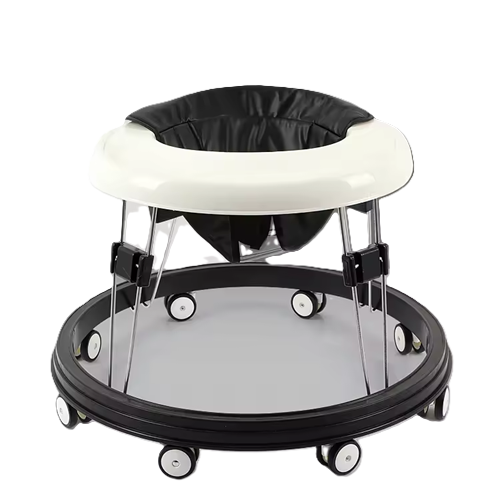 Curvear Baby rollover prevention O-shaped leg mute wheel multifunctional height-adjustable folding installation-free walker.
