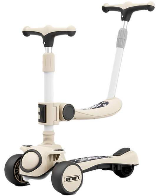 Curvear Kids Scooter 2-3-8 Girl Princess Baby Boy Can Sit and Ride The Meter Height 3-in-1 Skateboard Yo-yo Year