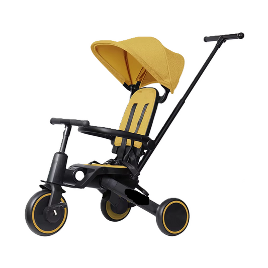 Curvear Tricycle Stroller for Toddler ,Foldable Baby Tricycle ,Kids Balance Bike with Push Handle ,Toddlers Stroller Bike with 1 to 5 Years,7-in-1 Push Tricycle Bike for Kids.