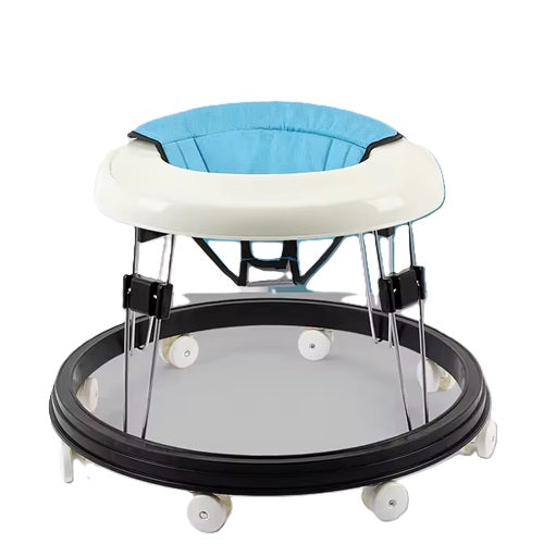 Curvear Baby rollover prevention O-shaped leg mute wheel multifunctional height-adjustable folding installation-free walker.