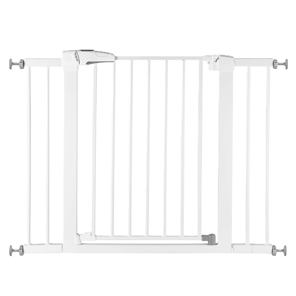 Curvear®️Baby Fence Playpen & Pet Safety Gate, Retractable Plastic Door for Indoor Use, Dog Room Barrier.