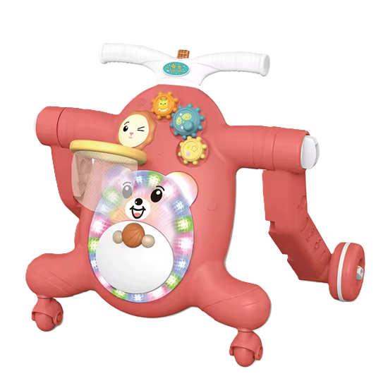 Curvear 3 in 1 Walker for Baby & Toddler Toy,Baby Push Walkers, Assemble as Scooter/Motorbike/Activity Center/Musical Walking Toys ,Early Learning Toys for Infants 6-12 Months, Walker Toys for Boy Girl.