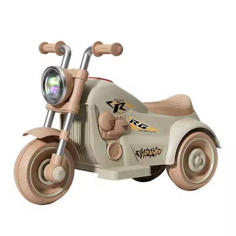 Curvear Kids Ride On Motorcycle with Bubble Maker, Powered Toddler Motorcycle with LED Light, Music, Foot Pedal, Forward/Backward, 3-Wheel Electric Motorcycle Gift for Boys & Girls.