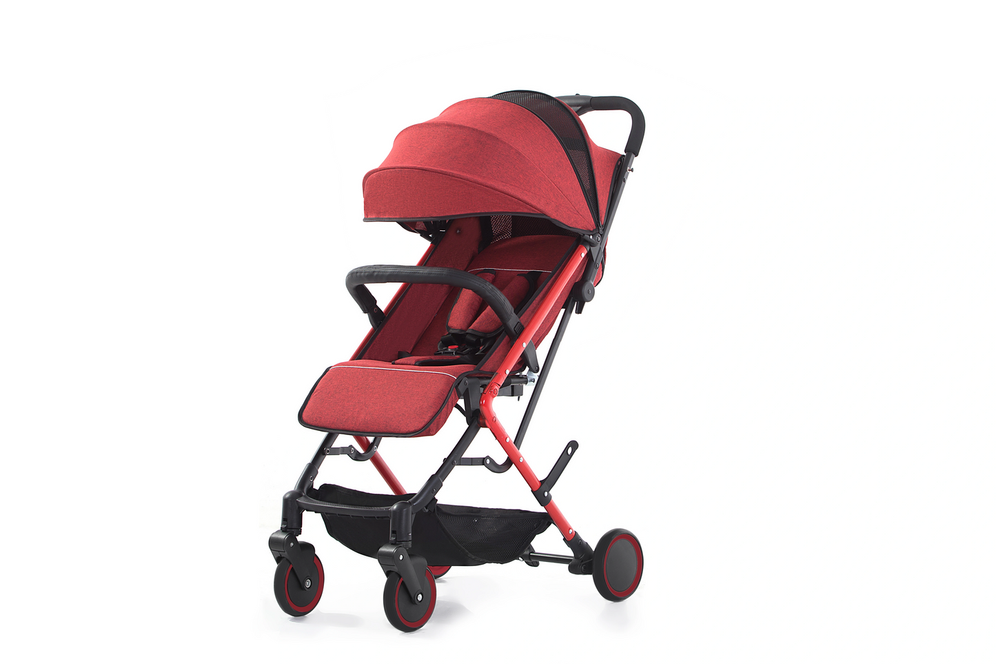 Curvear Street Smart Ace Auto Fold Stylish Newborn Baby Stroller| Aluminum Frame Pram with One Click Fold |Travel Friendly Cabin Trolley Stroller for 0-3 Years Kids|.