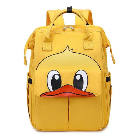 Cute Cartoon Duck Diaper Bag Backpack – Waterproof Baby Bag with Changing Compartments, Large Capacity & Insulated Pockets – Lightweight Travel Nappy Bag for Moms, Dads, Babies, Toddlers, Boys & Girls