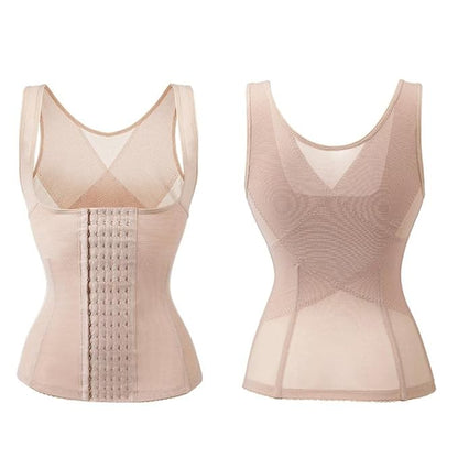 Women’s Waist Trainer Tank Top Shapewear – Adjustable Hook Corset Vest, Tummy Control Slimming Body Shaper, Seamless Compression Undergarment – S to 5XL Sizes