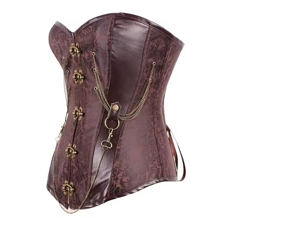 Curvear®️Corset for Women's Body Shapewear Gothic Overbust Corsets Vintage Burlesque Waist Cincher Lace-up Corsets
