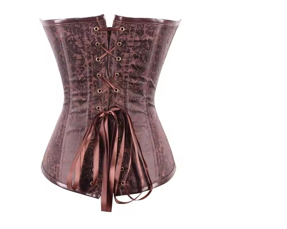 Curvear®️Corset for Women's Body Shapewear Gothic Overbust Corsets Vintage Burlesque Waist Cincher Lace-up Corsets