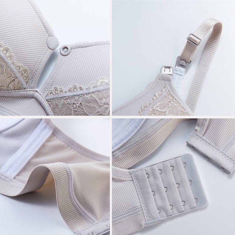 Curvear nursing Bra for Large Breast, Front Clasp Maternity Feeding Bra, Cotton Breastfeeding Bra