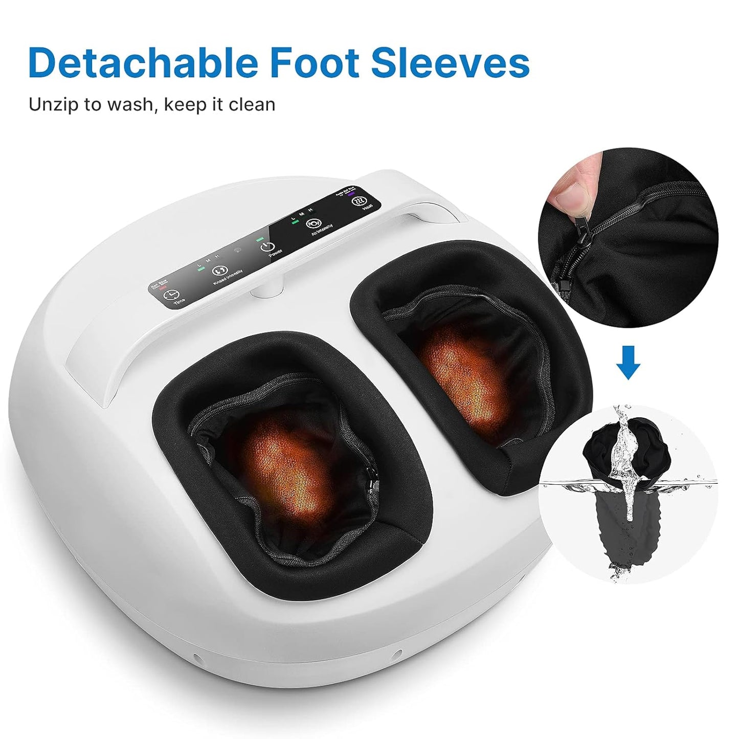 Deep Tissue Foot Massager with Heat & Remote | Shiatsu Home Spa Massage Device for Pain Relief & Relaxation
