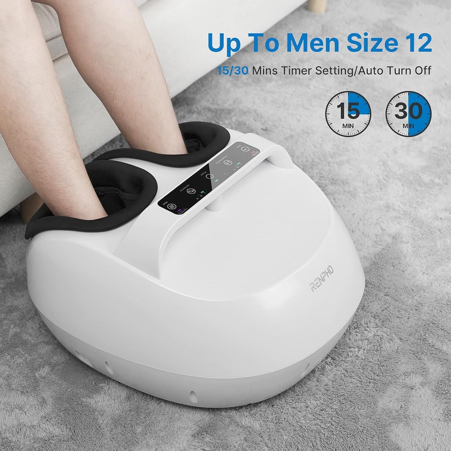 Deep Tissue Foot Massager with Heat & Remote | Shiatsu Home Spa Massage Device for Pain Relief & Relaxation