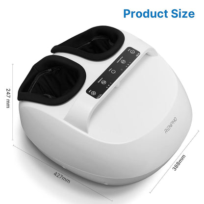 Deep Tissue Foot Massager with Heat & Remote | Shiatsu Home Spa Massage Device for Pain Relief & Relaxation