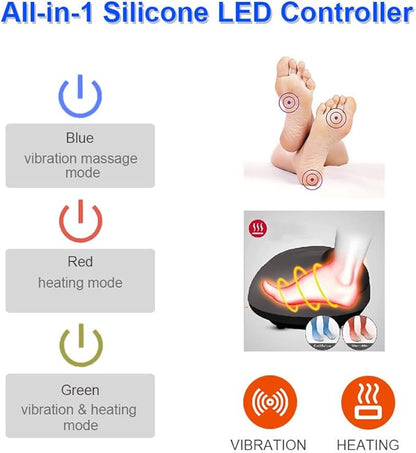Electric Heated Foot Warmer with Plush Cover & Auto Shut-Off