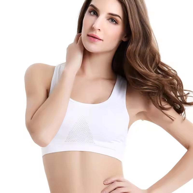 Curvear Absorb Sweat Seamless Sports Bra Women Wirefree Padded Yoga Bra Underwear Athletic Vest Gym Fitness Running Tank Tops 2 Pack