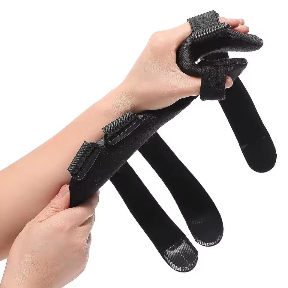 Curvear Wrist Support Brace, Soft Night Resting Hand Splint for Flexion Contractures, Restorative Medical Stroke Hand Orthotics, for Correction, Comfort & Pain Relief