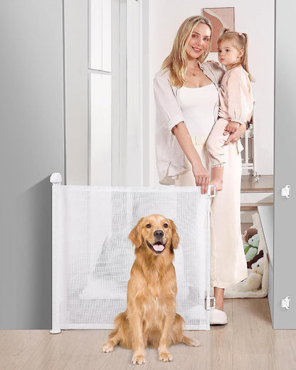 CURVEAR BABY Retractable Gate in White Color – Safe, Durable, and Space-Saving Solution for Homes with Infants and Toddlers