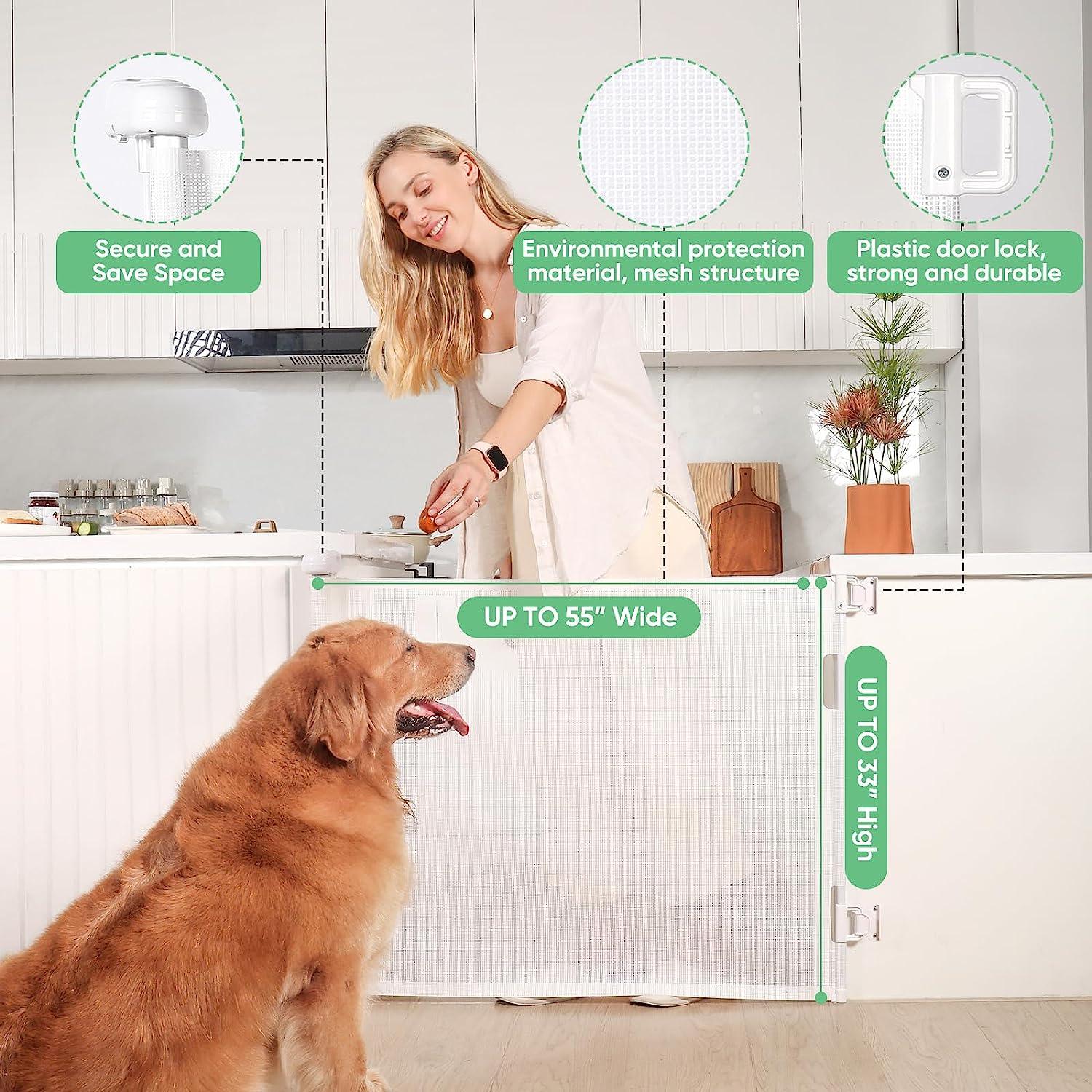 CURVEAR BABY Retractable Gate in White Color – Safe, Durable, and Space-Saving Solution for Homes with Infants and Toddlers