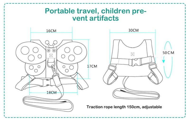 Baby Safety Harness Anti Lost Walk Belt Child Leashes Kid Walking Handle Children Outdoor Play Wristband Baby Walker Safety Care