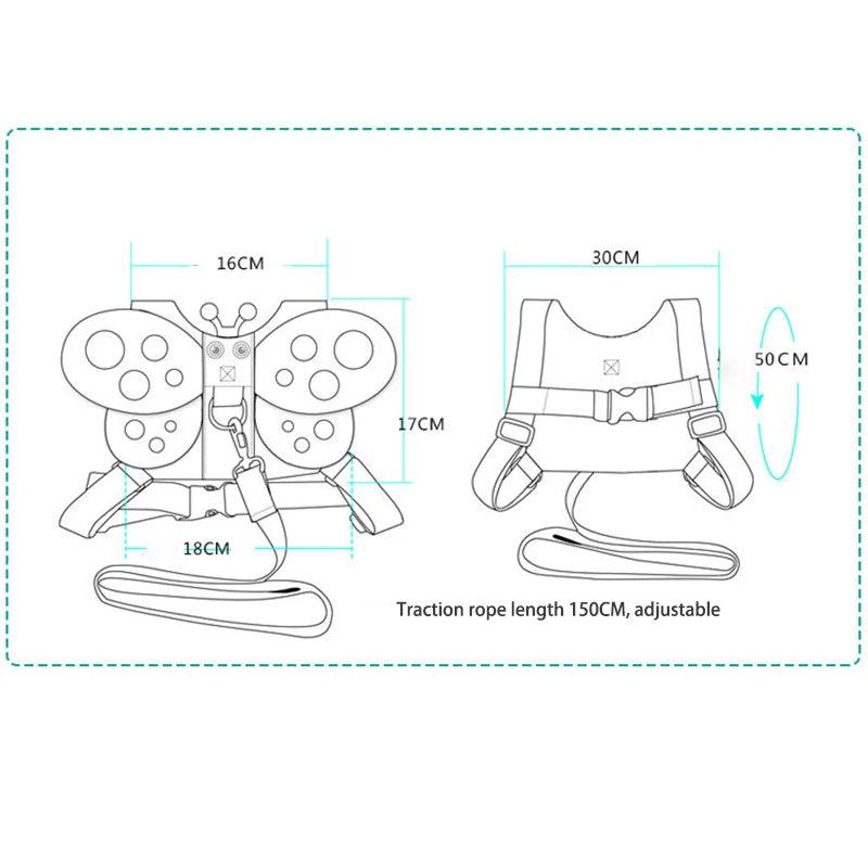 Baby Safety Harness Anti Lost Walk Belt Child Leashes Kid Walking Handle Children Outdoor Play Wristband Baby Walker Safety Care