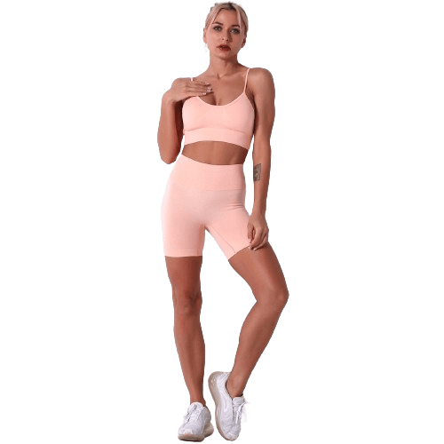 Curvear®️Work Out Sets Gym For Women Personality Design Sexy Suspender Shorts Fashion Suit Yoga Sports Suit Workout Clothes