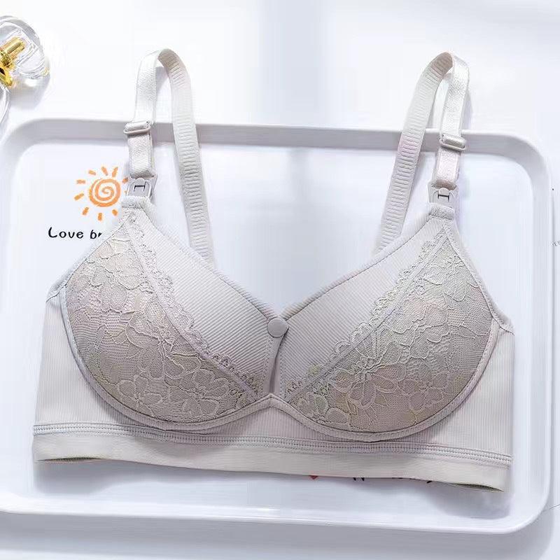 Curvear nursing Bra for Large Breast, Front Clasp Maternity Feeding Bra, Cotton Breastfeeding Bra