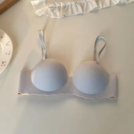 Curvear Wireless push-up bra, seamless, comfort straps, chest support, one-piece, sports bra, traceless, women’s underwear.