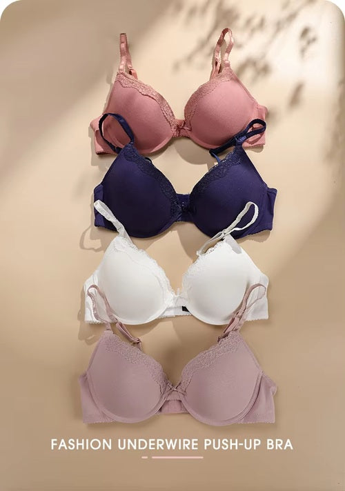 Curvear High Quality Underwire Daily Bras Women Lace Embroidery Custom Push up Bra.