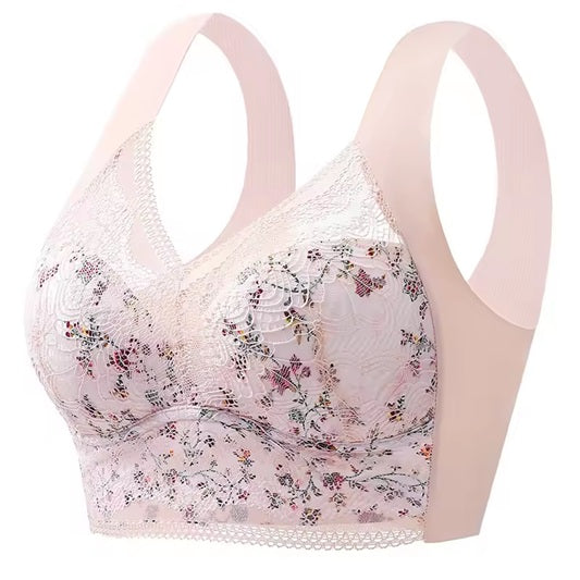 Curvear Seamless Sexy Lace Bra for Women Push Up Top Lingerie Anti-Glare Wireless Bra Ladies Tube Top Seamless Underwear Large Size.