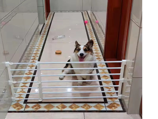 Curvear®️Baby Fence Playpen & Pet Safety Gate, Retractable Plastic Door for Indoor Use, Dog Room Barrier