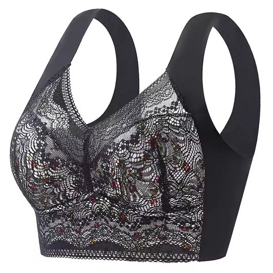 Curvear Seamless Sexy Lace Bra for Women Push Up Top Lingerie Anti-Glare Wireless Bra Ladies Tube Top Seamless Underwear Large Size.