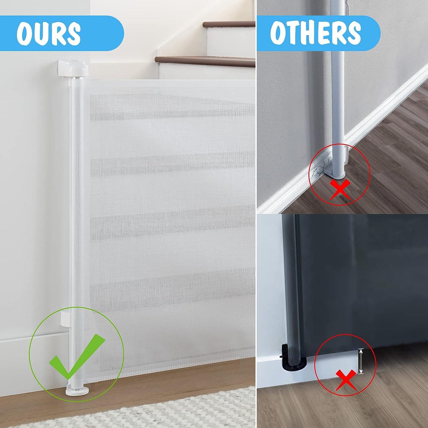 CURVEAR BABY Retractable Gate in White Color – Safe, Durable, and Space-Saving Solution for Homes with Infants and Toddlers