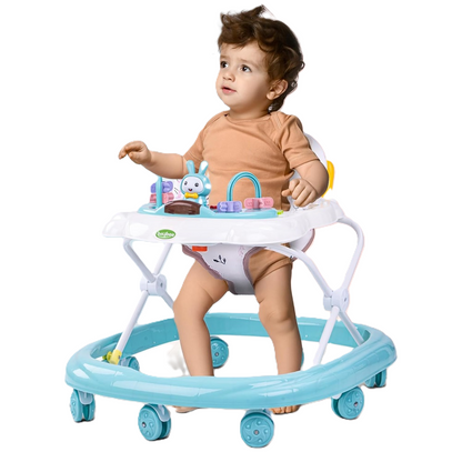 Baby Walker for Kids, Adjustable Height, Toys, Music, Activity Walker for Babies 6-18 Months, Round