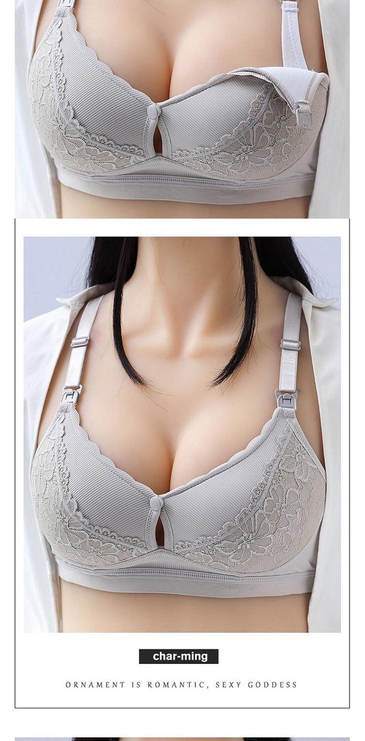 Curvear nursing Bra for Large Breast, Front Clasp Maternity Feeding Bra, Cotton Breastfeeding Bra